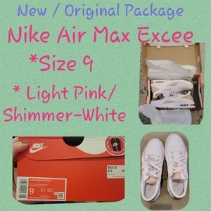 Women's Nike Air Max Excee / Size 9 / Light Pink ~Shimmer-White